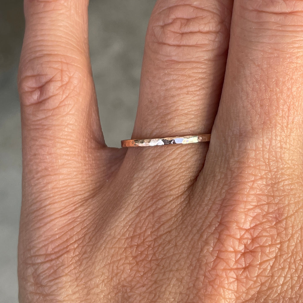 lucy hammered wedding band