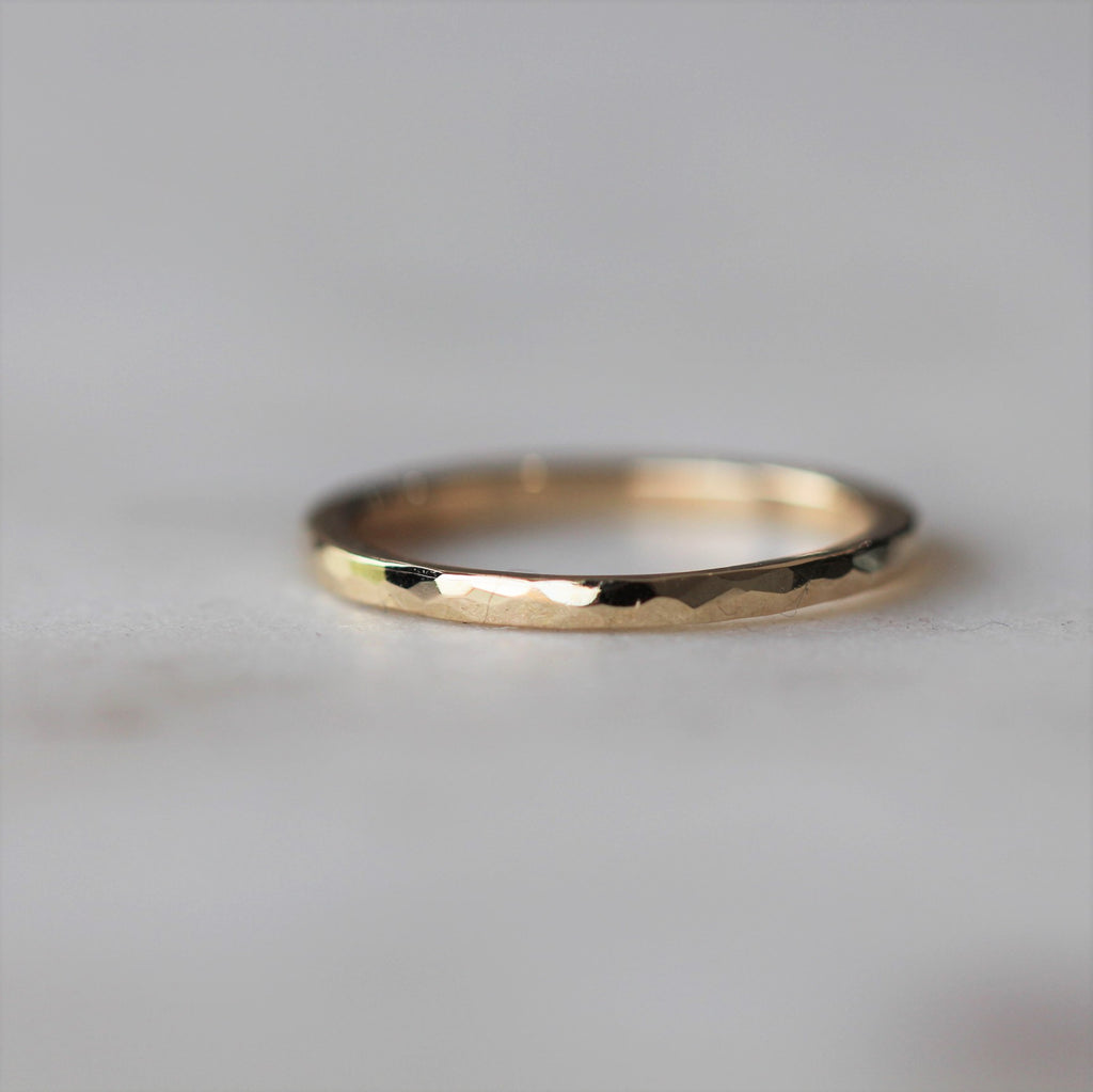 lucy hammered wedding band