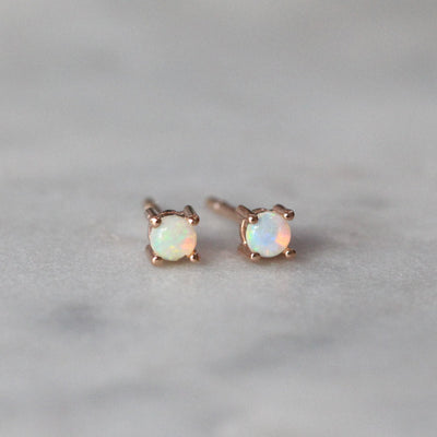 opal stud earrings