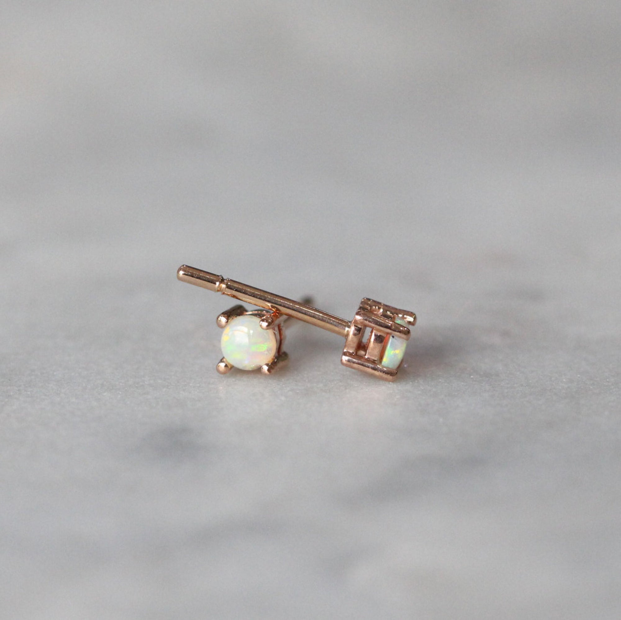 opal stud earrings