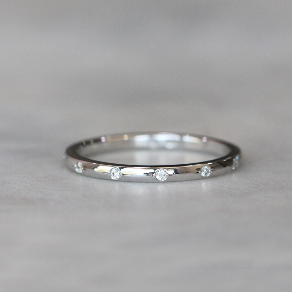 orbit diamond wedding band white gold