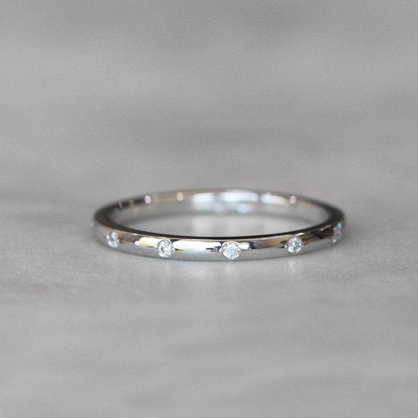 orbit diamond wedding band white gold