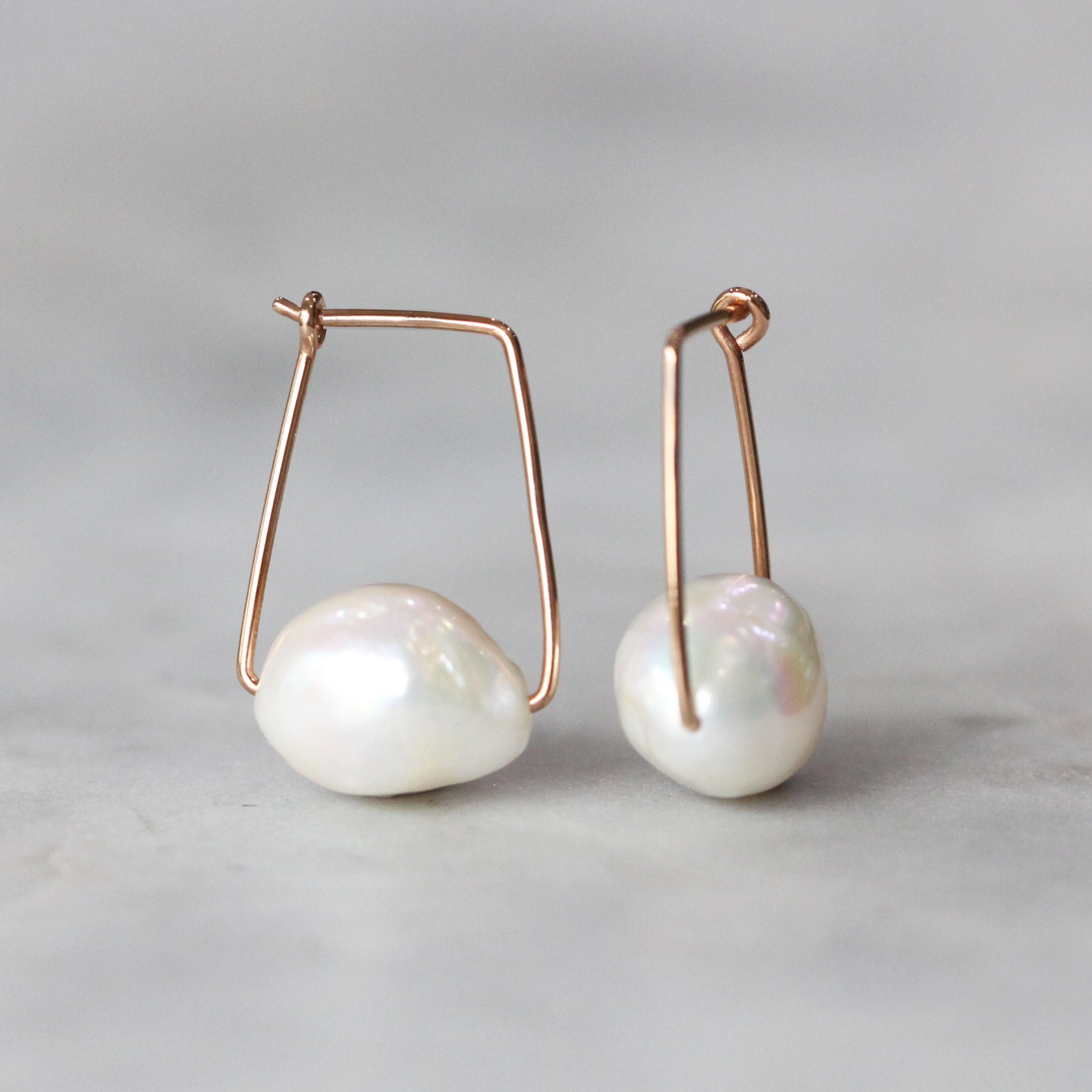 pearl bell earrings