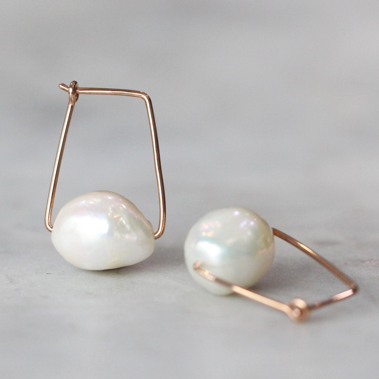 pearl bell earrings