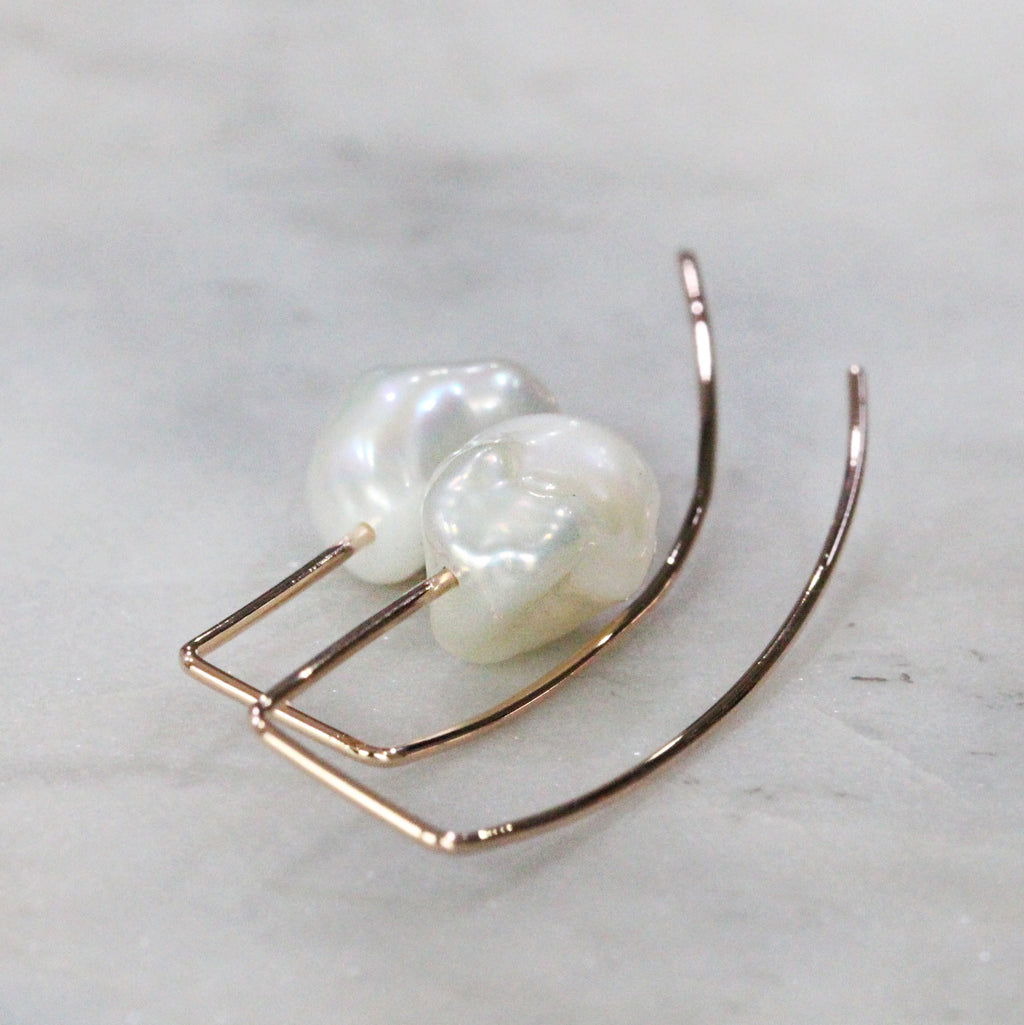 pearl trail earrings