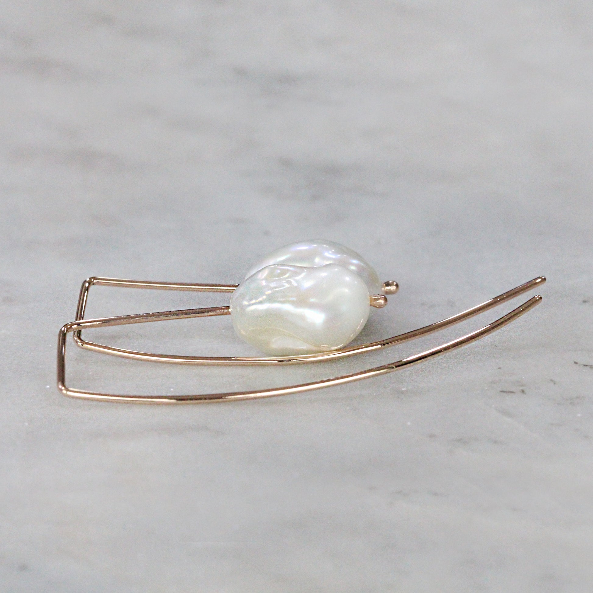 pearl trail earrings