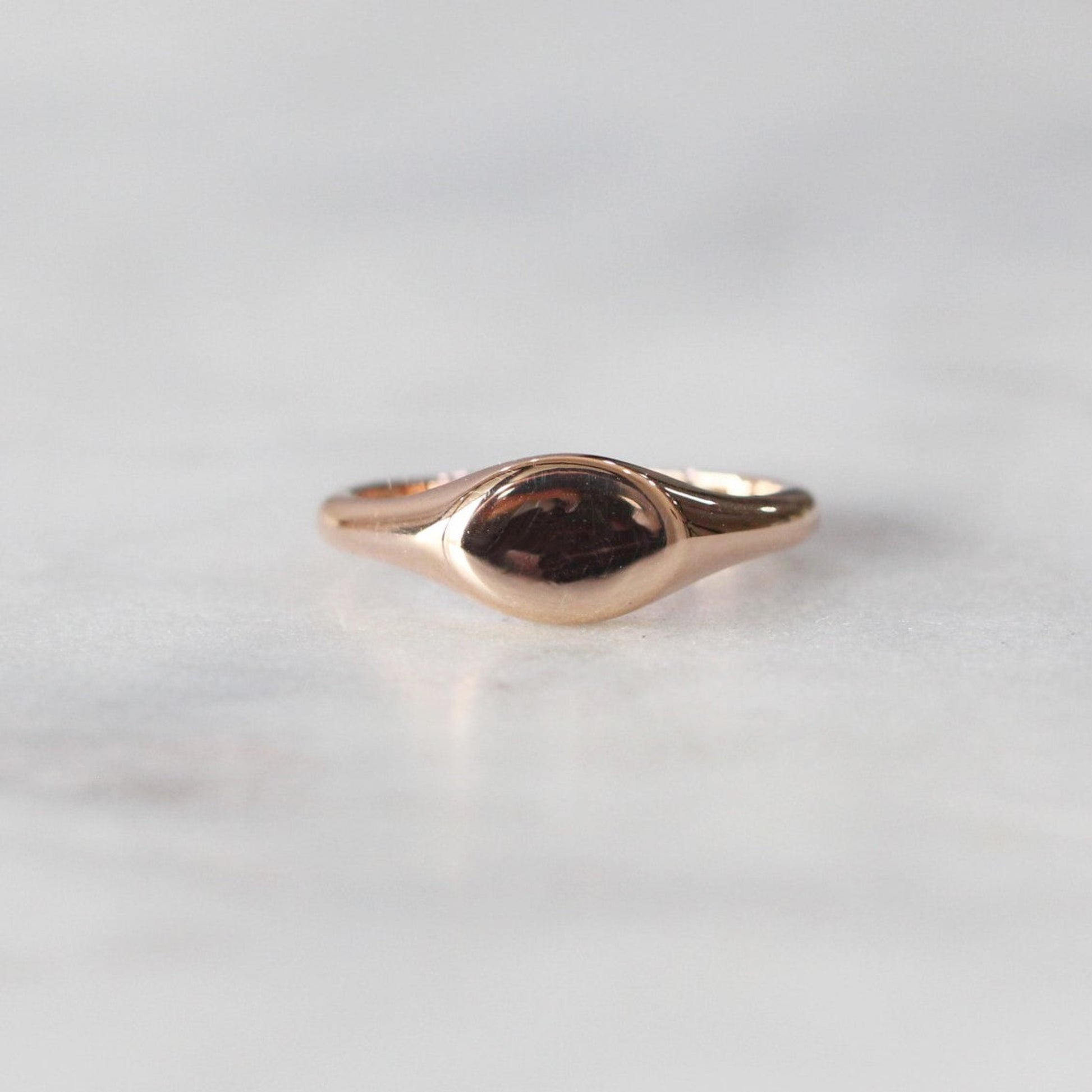 rose gold Ellipse Signet Ring