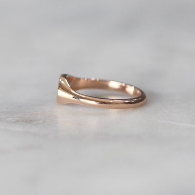 rose gold Ellipse Signet Ring side view