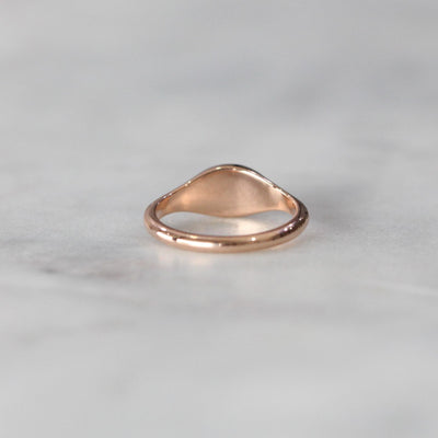 rose gold ellipse signet ring back