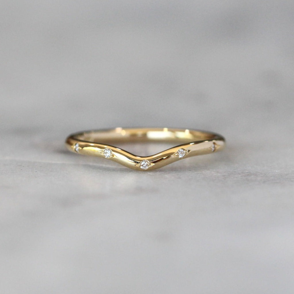 stardust diamond wedding band