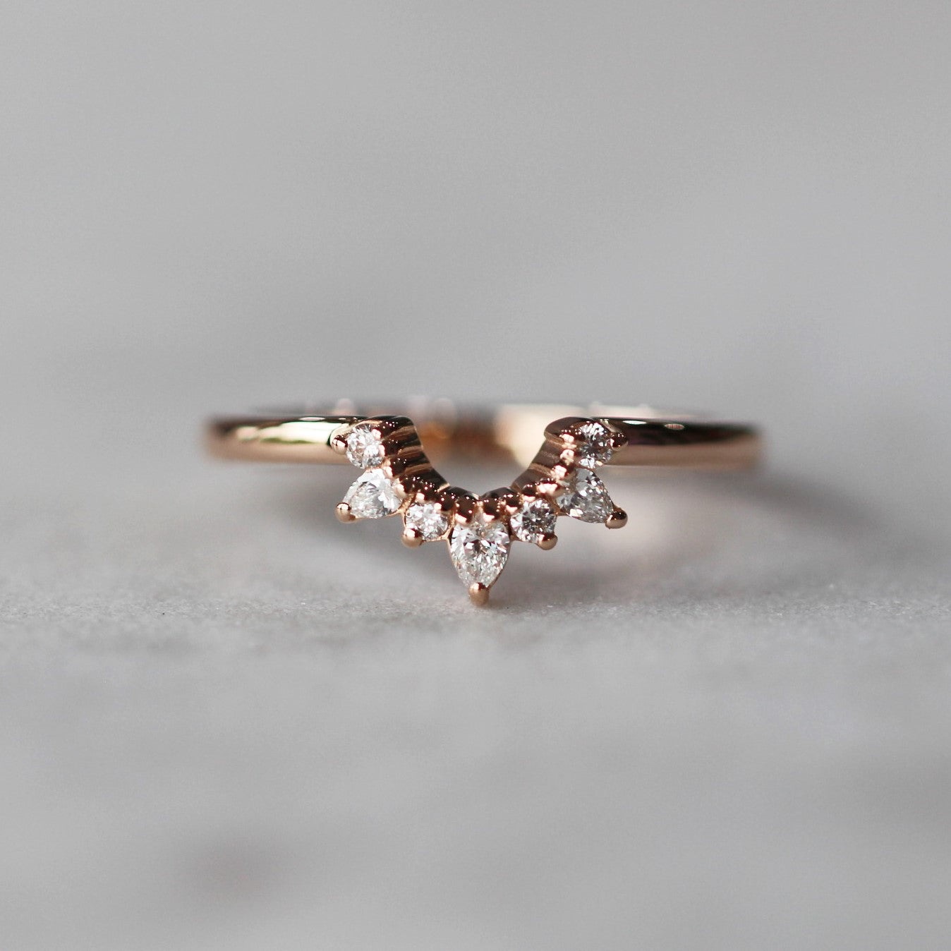 tegan diamond arch wedding band