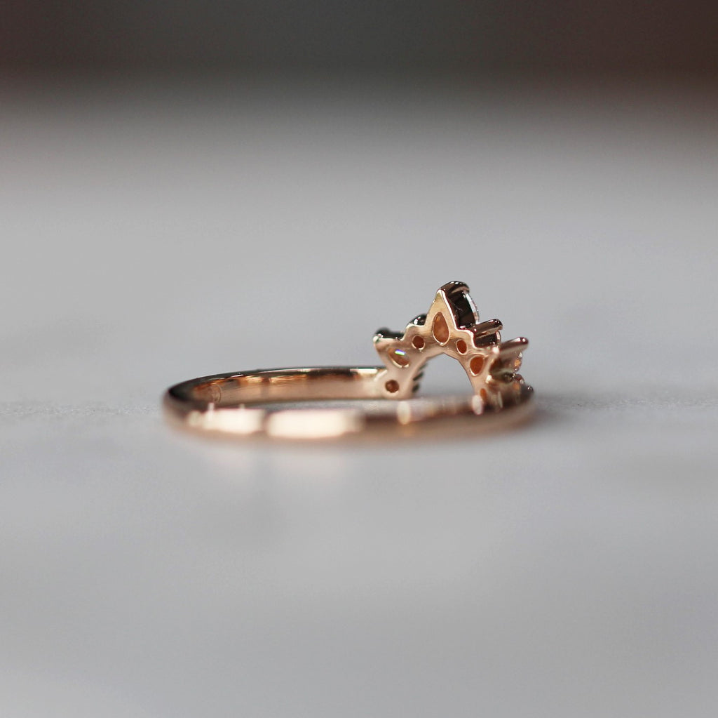 tegan diamond arch wedding band back